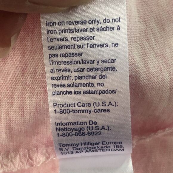 Tommy Hilfiger Men's Short Sleeve Pocket Crewneck Casual T-Shirt Heather Pink XL - Picture 9 of 14